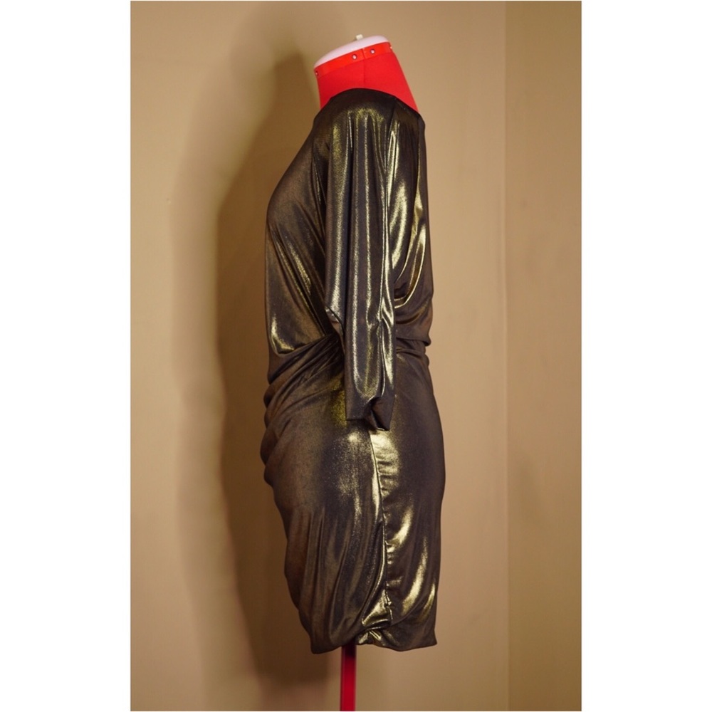 Metallic Ruched Dress - Picture 2 of 4